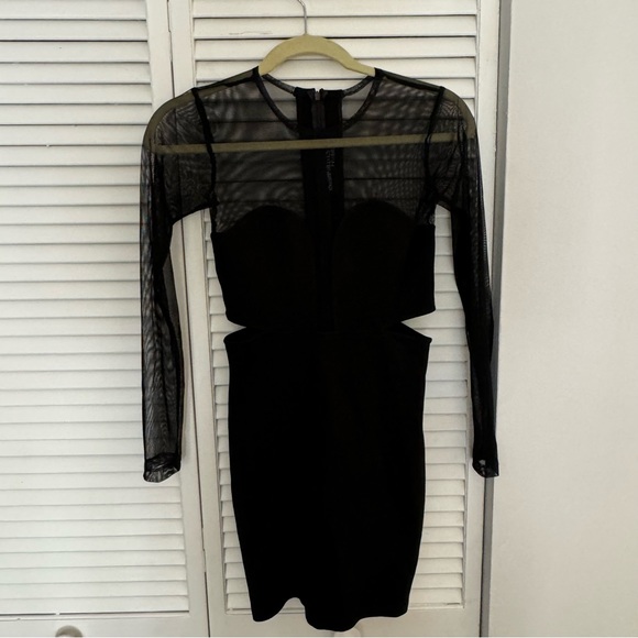 Brian Lichtenberg Freakum Side Spilt Mesh Bodycon Dress - Picture 2 of 8